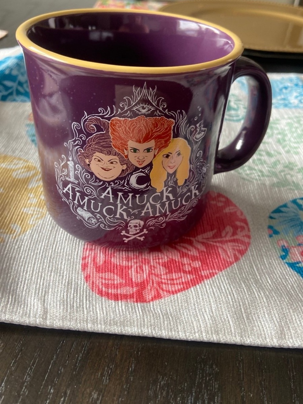 Disney Sanderson Sisters Hocus Pocus Coffee Mug Amuck Purple Halloween Witches